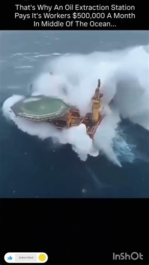 😱Workers Earn Lakhs in the Middle of the Ocean 😱 Oil Rig Life🔥#shorts #viral #trending #technology 🔥