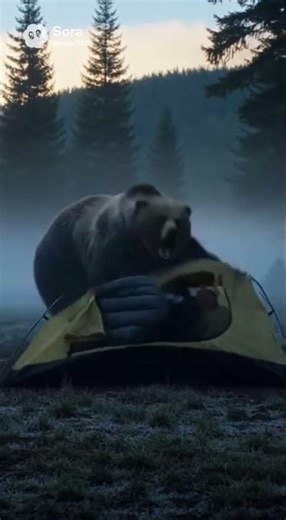 Camping DISASTER Bear Attacks Sleeping Campers |