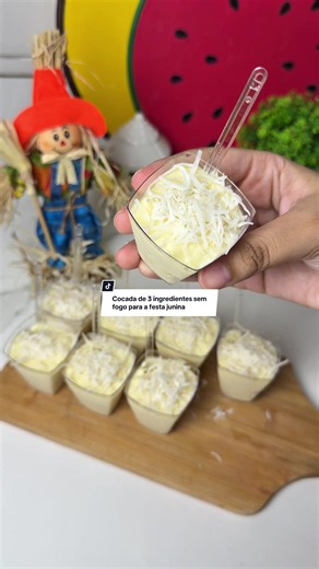 Cocada de 3 ingredientes sem fogo para festa junina