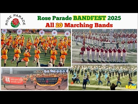 Rose Parade BANDFEST 2025 - All 20 Marching Bands (Full Performances)