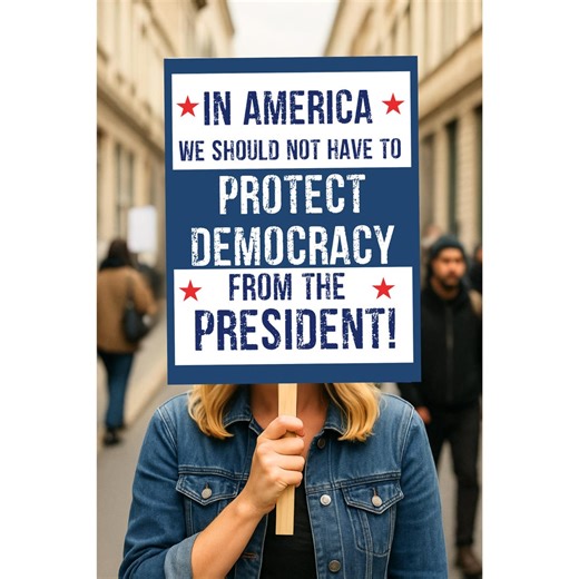 No Kings Protest Sign, Protect Democracy, Anti Trump Sign, Political Activist Poster, Rally Sign, Resist Fascism Protest Poster Sign - Etsy