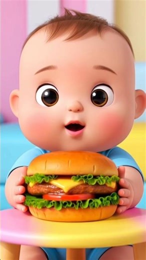 cute cartoon video | Cartoon eating burger | Cute cartoon baby | cartoon eating food | asmr video