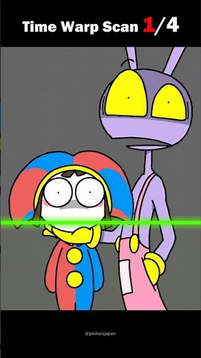 Time Warp Scan😂😂😂JAX & POMNI funny Animation video #shorts #edit #trending