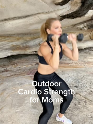 Millennial Mom Fitness & Workouts by Anna Kooiman on Instagram: "🇺🇸 ✈️ 🇦🇺 10 Minute Quickie for Busy Moms! Our family is loving this Aussie weather and fitness culture. Lovely for Tim and me to be back where we started our family! ⏰ try each exercise for :45 work and :15 rest. One round is 10 minutes. Try it one and done or repeat as a circuit. ✅ Squat + OH Press ✅ Push-Ups ✅ Alternating Curtsy Lunges ✅ Triceps Kickbacks ✅ Alternating Cross Body Curls ✅ Arnold Pre