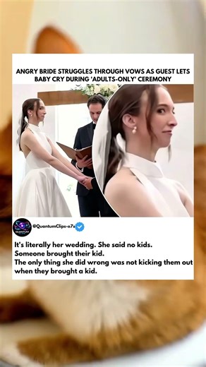 Bride Breaks Down Mid-Vows as Baby Cries at “Adults-Only” Wedding 😳 #wedding