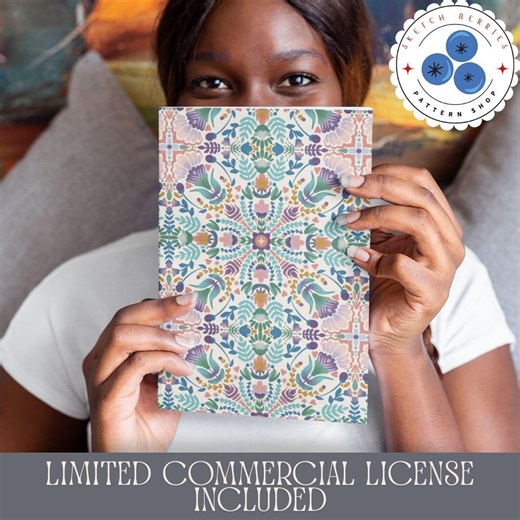 Pastel Floral Seamless Pattern | Hand-drawn Fabric, Wallpaper (PNG Digital Download) - Etsy