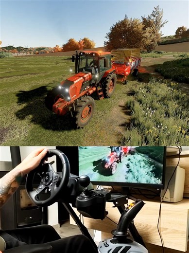 MTZ Belarus 82.3 Pöttinger wagon Steering Wheel Thrustmaster Farmstick #dkgc #farming #mtz #logitech