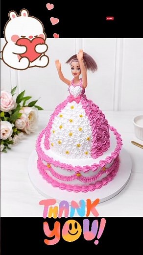 Beautiful Barbie Doll Cake Tutorial 🎂✨#shorts #shortsfeed #cake #youtubeshorts #doll #viral #reels