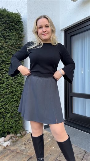 Katharina Fuchs on Instagram: "Another super simple skirt made from scraps using the ✨ the simple skirt ✨ pattern 🥹 This pattern is exactly what the name says: super easy to sew, but incredibly versatile 🥰 (Ad) The skirt consists of four panels and a comfortable elastic band, making it extremely beginner-friendly ✨ You can choose between three lengths, add a slit if you like, and completely control the look with your choice of fabric. In its shortest version, the pattern is even perfect for fa