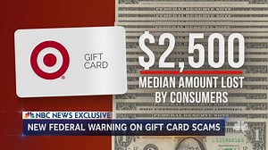 308K views · 194 reactions | Americans lost $148 million in scam payments in the first nine months of this year, according to the Federal Trade Commission. Target gift cards were the most preferred by scammers, followed by Google Play, Apple, eBay and Walmart. | NBC Nightly News with Tom Llamas | Facebook