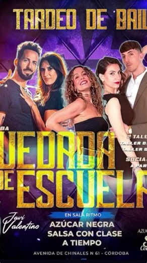 Este año tres de las escuelas más potentes de Córdoba en bailes latinos se unen para darnos unos buenos tardeos de baile con talleres y convivencia cada último domingo del mes. Tendrán lugar en Sala ritmo. No te los pierdas 💯🔥✨ | Salsa Con Clase Escuela de baile