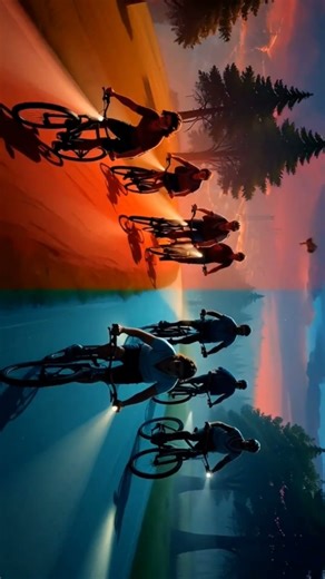 Two Worlds, One Ride 🚴‍♂️ | Parallel Universe Cinematic#universe #art #viral #science #cat #cold