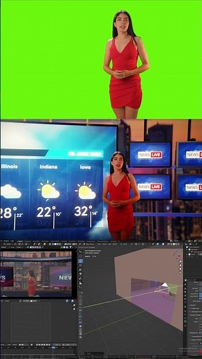 Weather Forecast Blender Greenscreen VFX