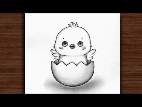 How to Draw a Cute Chick Step by Step 🐥 | Easy Drawing for Beginners
