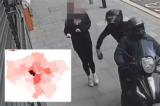 London robbery hotspots revealed with 10 muggings a day in West End