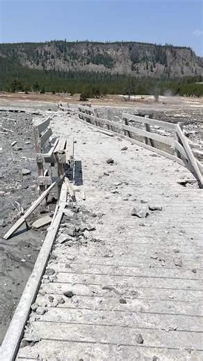 10K views · 77 reactions | Parts of Yellowstone National Park closed on Tuesday after a hydrothermal explosion sent steam, water and rock an estimated 100 feet in the sky. Photos show the aftermath. | WMTW-TV | Facebook