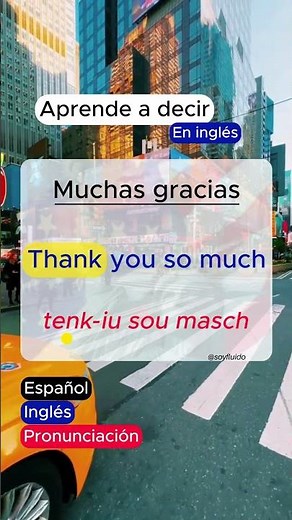Aprende a decir en inglés "Muchas gracias" #inglesonline #learningenglish #inglesparatodos #ingles