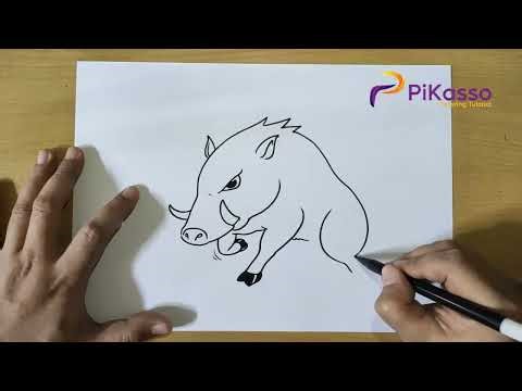 How to Draw a Wild Boar Very Easily