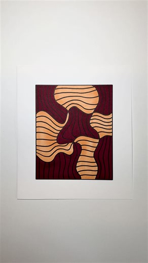 Relaxing Wavy Lines Drawing Tutorial