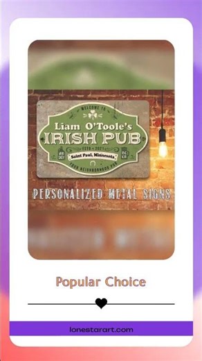 Personalized - Irish Pub - Metal Sign