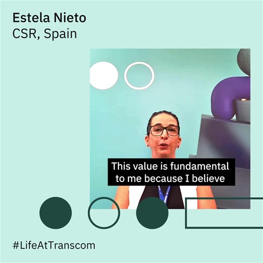 3.6K views | We take commitments seriously. To our clients, our company and each other. We’re responsive, honest and communicative. By being transparent with opportunities and requirements, we always deliver beyond expectations. Estela Nieto, a Customer Service Representative in Transcom Spain, talks about one of our values, #WeKeepOurPromises. #Transcom #TranscomWorldwide | Transcom Asia PH | Facebook