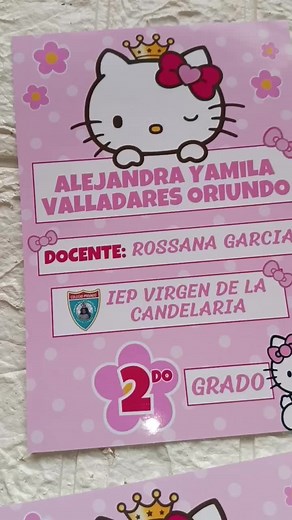 Etiquetas Escolares Personalizadas de Hello Kitty