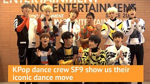 New dance group SF9 show off their iconic dance move and it's lit! Check out the whole interview with Andy Trieu here: https://goo.gl/d4ilne | SBS PopAsia