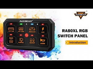 Auxbeam® Newest RA80 XL Series RGB Switch Panel with Large Panel & 3 Lighting Modes
