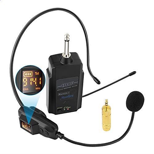 Moukey Wireless Microphone Headset, UHF Wireless Headset Mic System