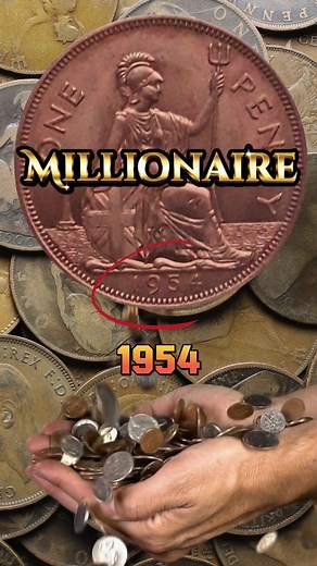 The 1954 UK predecimal penny #penny #coin #predecimal #unitedkingdom #oldcoins #coincollecting #millionaire