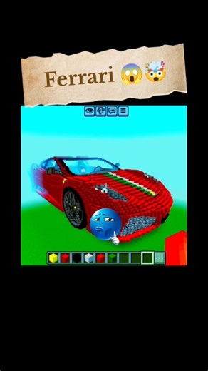 "Ferrari Made of Blocks in Minecraft 🧱🏎️"