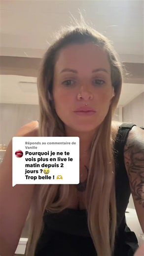 Réponse à @Vanille ✨ Petit message à cœur ouvert ✨ Ces derniers temps, je prends un peu de distance avec les lives. Mon job, c’est de vous apporter du sourire, de la bonne humeur, de l’énergie… et en ce moment, je sens que je n’ai pas l’état d’esprit nécessaire pour vous offrir tout ça comme je le voudrais. Je préfère être honnête avec vous : quand on ne se sent pas au top, on n’attire pas forcément les bonnes vibes, et ça se ressent. Alors je prends un moment pour travailler sur moi, me recentr