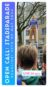 Calling all Dutch based circus artists! 🎪🤹‍♀️ Circusstad Festival's Stadsparade is looking for you to create a fresh, fun, outdoor circus performance! This is your chance to showcase your talent, connect with audiences, and tour your creation. What's in it for you? • Part of the budget for about 1 or 2 artists for creation and performances. • You get a great deal of accompaniment/mentoring from the Circusstad team for all the different aspects of creating, funding, producing, promoting, networ