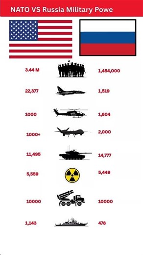 NATO vs Russia 2025 Military Strength Comparison #militaryaviation #militaryaircraft #fighterjet