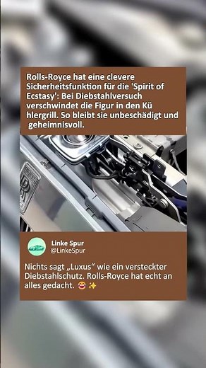 Rolls-Royce: Die geheime Sicherheitsfunktion der Kühlerfigur