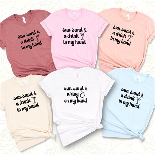 Bachelorette Party Shirts, Team Bride Shirts, Bridal Party T Shirt, Matching Bridesmaid Shirts, Wedding Party Shirt, Beach Trip Tees - Etsy