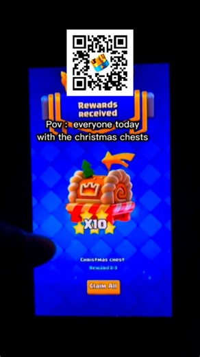 FXMindset on Instagram: "🎄🎁 Clash Royale Christmas Gift! Scan the WORKING QR Code and unlock a FREE Chest 🔥 Gold, epic cards & exclusive rewards inside! ⚠️ Limited time — watch till the end! 👇 Try it now! #ClashRoyale #ClashRoyaleUSA #ClashRoyaleChristmas #ClashRoyaleChest #ClashRoyaleQR #FreeChest #FreeRewards #LegendaryChest #ChristmasGaming #MobileGaming #GamingReels #ReelsGaming #ReelsUSA #GamerLife #Supercell #ɢᴀᴍɪɴɢᴄᴏᴍᴍᴜɴɪᴛʏ"