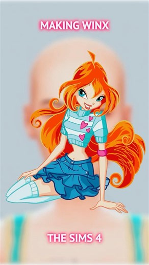Making Bloom from Winx Club in The Sims 4! 🔥 #sims4 #winxclub #bloom #sims4cas