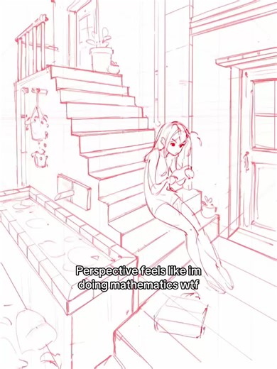 Trust me, making a perspective grid makes everything easier…. Drawing boxes is easy easy #alienoc #originalcharacter #digitalart #speedpaint #drawing