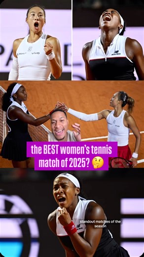 Christian’s Court on Instagram: "you can’t deny it was an iconic match 🤷🏽‍♂️😂 what was YOUR women’s match of 2025? #tennis #wtatour #cocogauff #arynasabalenka #instatennis"