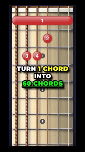 Learn how to create 60 different chords from 1 bar chord! 🤩🎶 Don’t underestimate the power of bar chords! 🔥#guitarlessons #guitarist #guitarplayer | Your Guitar Sage