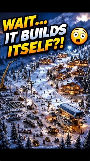This ski resort built itself 😳❄️🎿 #shorts #viral #ski #winter