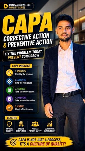 What is CAPA in 1 Minute? 🎯 #shorts #qualityassurance #interview #bpharmacy