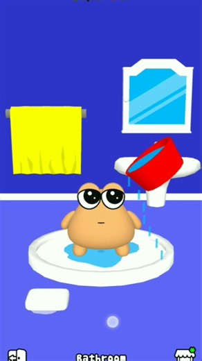 pou 3D shower 🚿🛀 #shorts #funny #gameplay #pou #fyp #shower