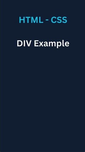 An Html DIV example in coding #html #css #coding #webdevelopment #htmlcss
