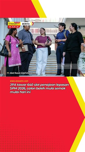 JPA tawar 640 slot penajaan lepasan SPM 2026, calon boleh mula semak mulai hari ini