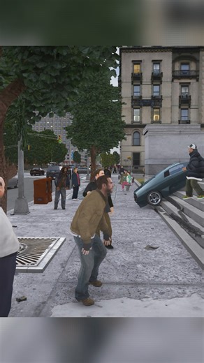 Niko's car takes out NPC #gta #gtaiv #gta4 | GTA 4 Clips