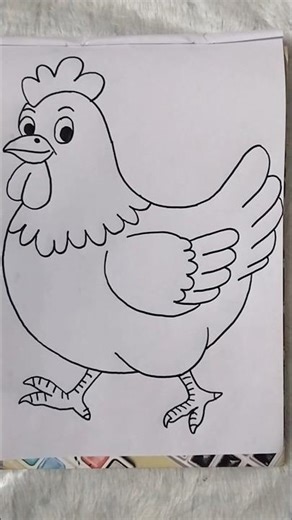 Hen Drawing | Chicken Drawing #shorts #ytshorts #hen #youtubeshorts #trending #drawing #art #chicken