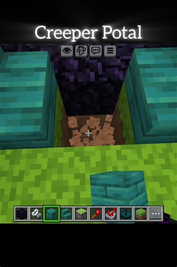 Creeper Potal in Minecraft#minecraft #technoblade #gaming