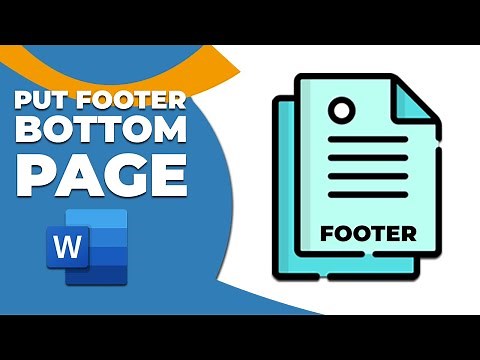 How to put footer at bottom of page in word